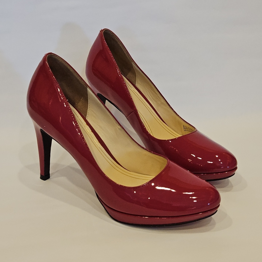Cole Haan Nike Air Red Patent Platform Pumps - 8.5B - Used